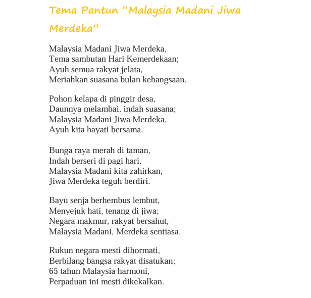 Koleksi Pantun Merdeka Hari Kebangsaan 2025