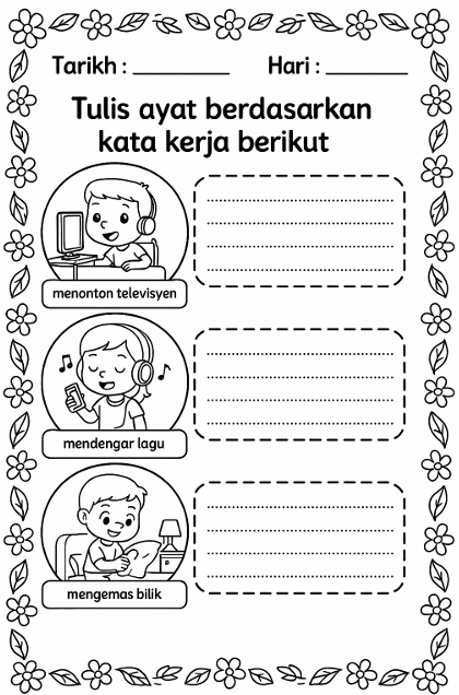 Latihan Bina Ayat Berdasarkan Kata Kerja