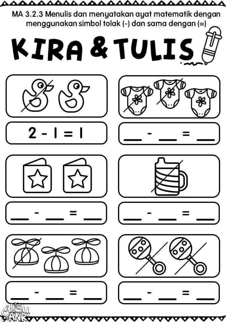 Latihan Matematik Jom Mengira Prasekolah