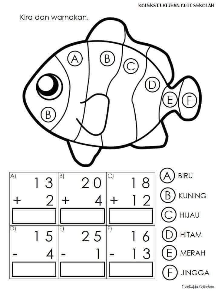 Latihan Matematik Cuti Sekolah Prasekolah