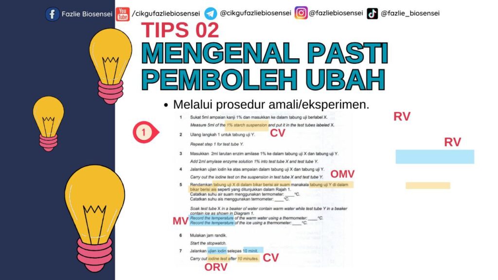 TIPS MENJAWAB UJIAN AMALI SAINS BIOLOGI 3 TIPS MENJAWAB UJIAN AMALI SAINS BIOLOGI