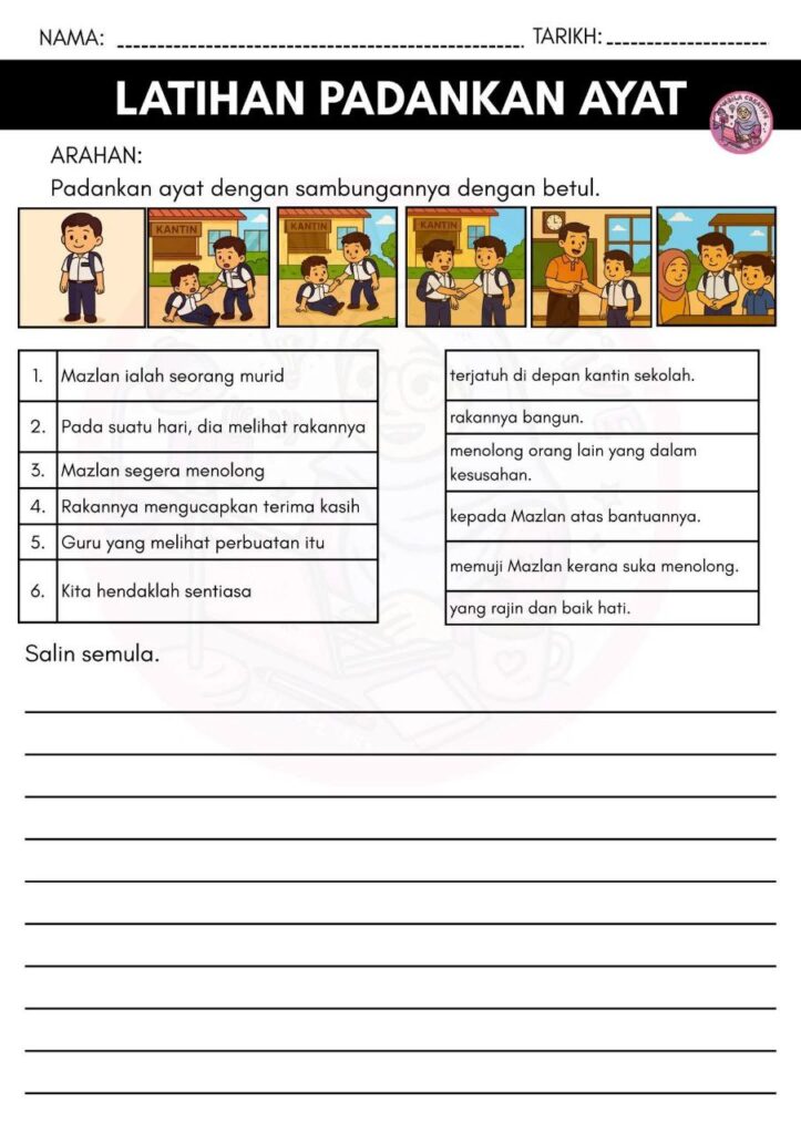 Latihan Padankan Ayat Tahap 1 2 Latihan Padankan Ayat Tahap 1