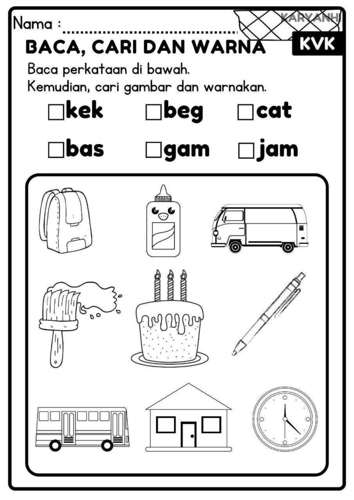 Latihan Kemahiran KVK Prasekolah