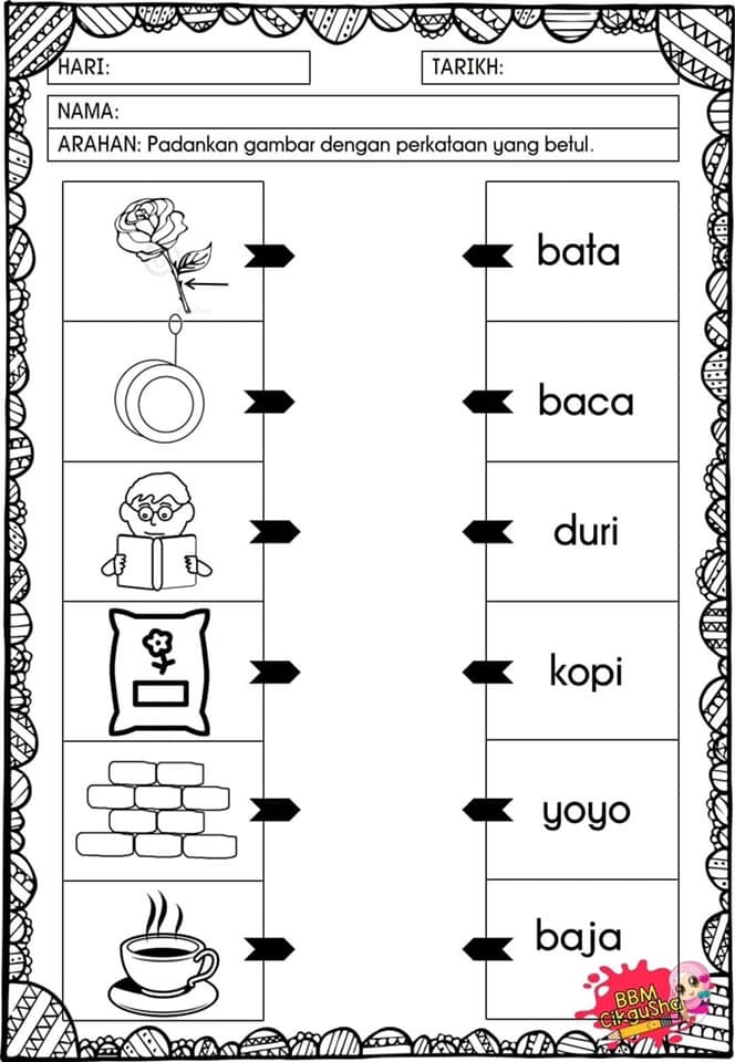 Latih Tubi Padankan Suku Kata Prasekolah 2 Latih Tubi Padankan Suku Kata Prasekolah
