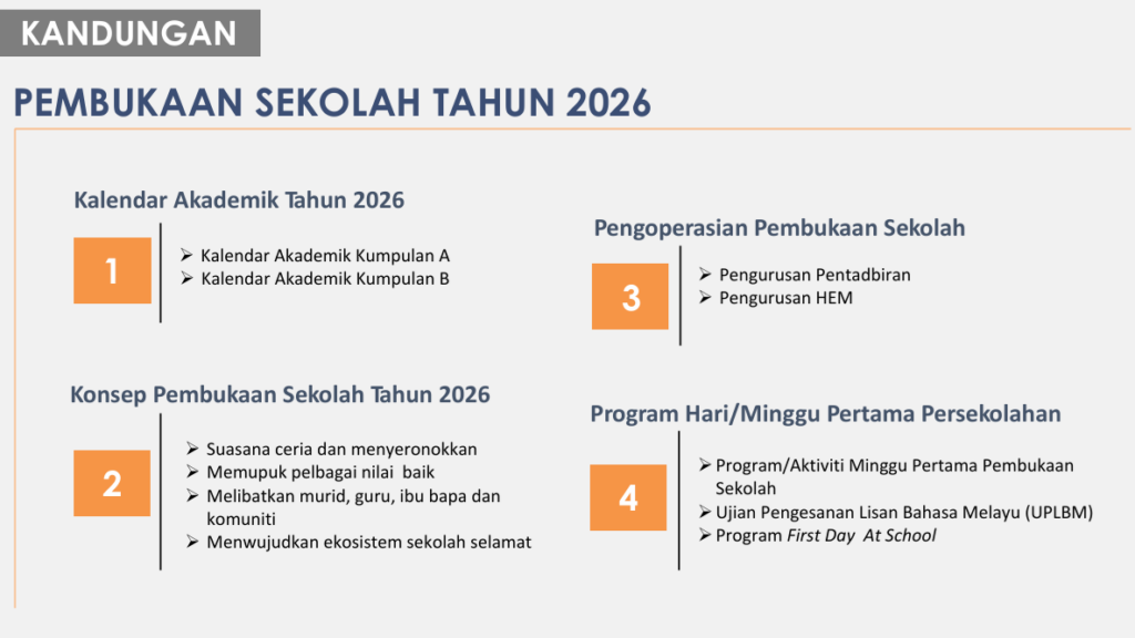 Sesi Libat Urus Persediaan Pembukaan Sekolah 2026