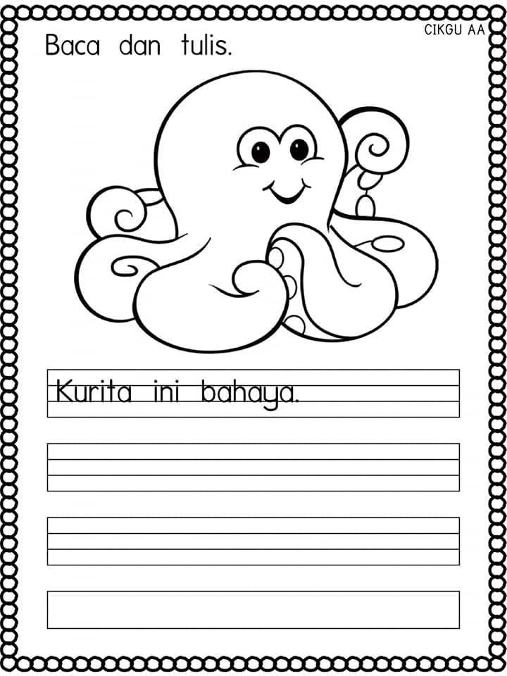 Latihan Tulis Semula Ayat Prasekolah
