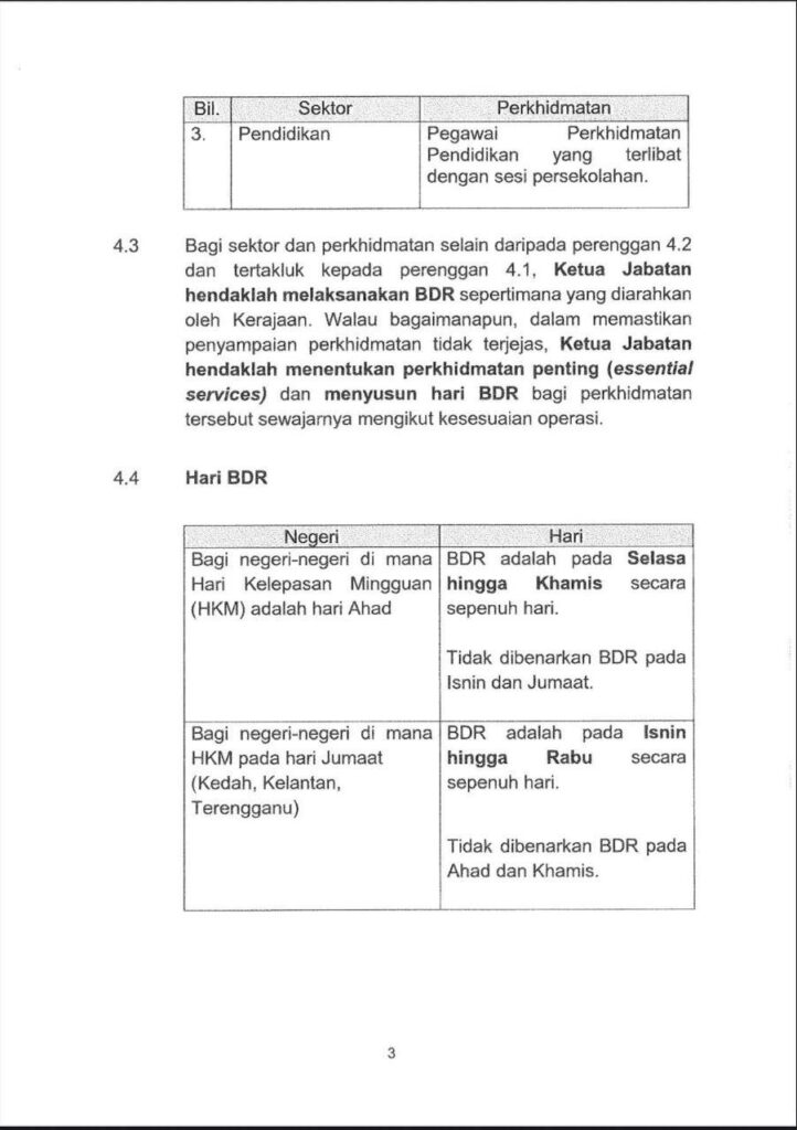 Pelaksanaan Bekerja Dari Rumah Bagi Perkhidmatan Awam 4 Pelaksanaan Bekerja Dari Rumah Bagi Perkhidmatan Awam
