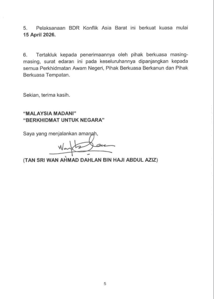 Pelaksanaan Bekerja Dari Rumah Bagi Perkhidmatan Awam 5 Pelaksanaan Bekerja Dari Rumah Bagi Perkhidmatan Awam