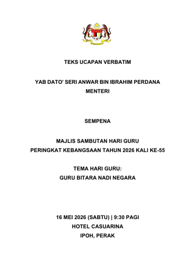 Perutusan Hari Guru 2026 1 Perutusan Hari Guru 2026