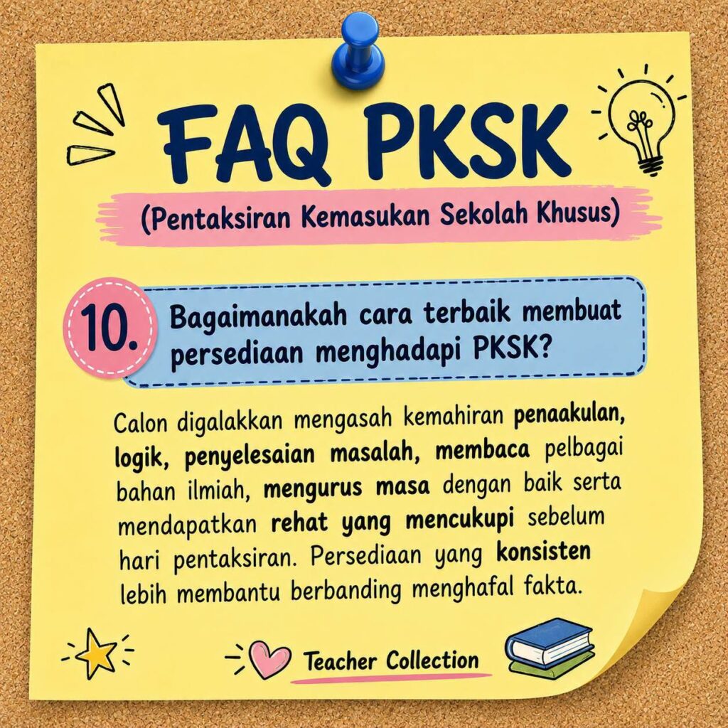 FAQ PKSK (Pentaksiran Kemasukan Sekolah Khusus)