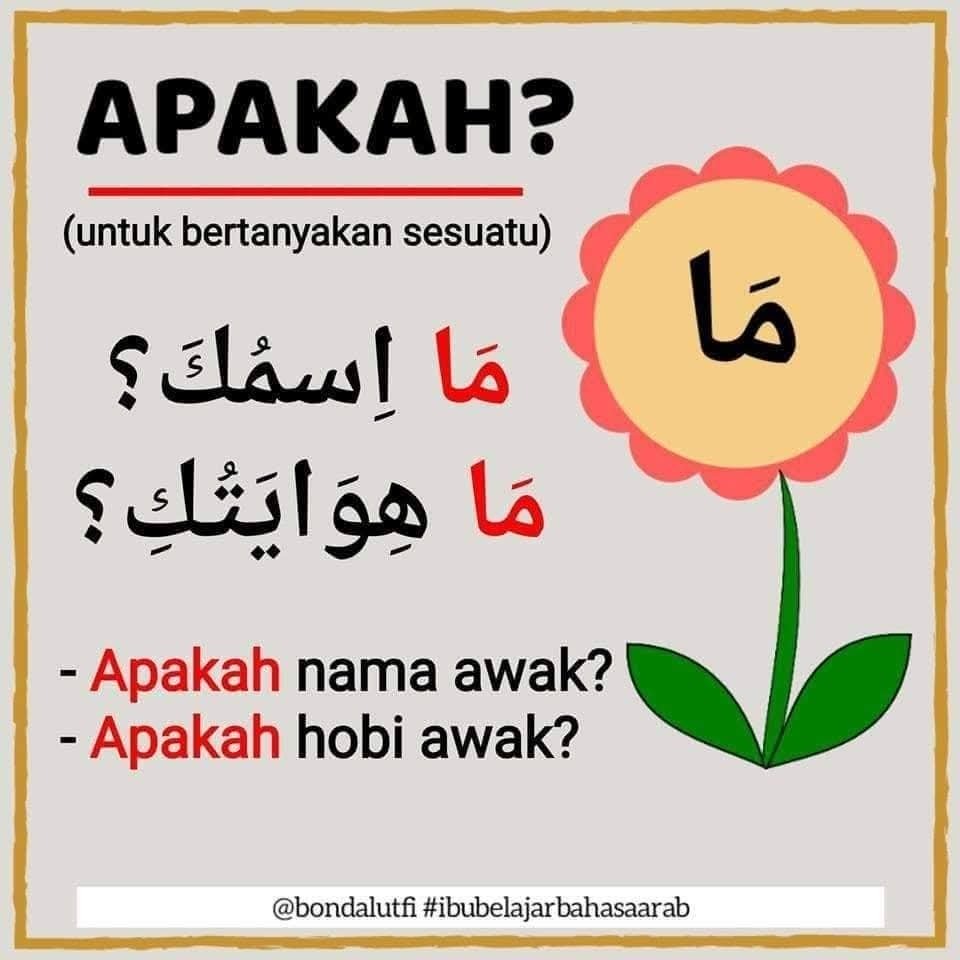 Nota Kata Tanya Bahasa Arab 2 Nota Kata Tanya Bahasa Arab