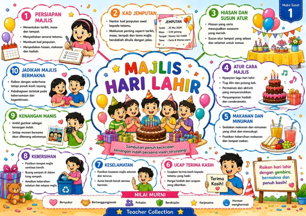 Nota Peta Buih Karangan Bahasa Melayu