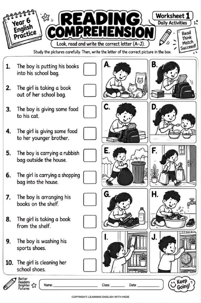 Year 6 English Reading Comprehension 2 Year 6 English Reading Comprehension