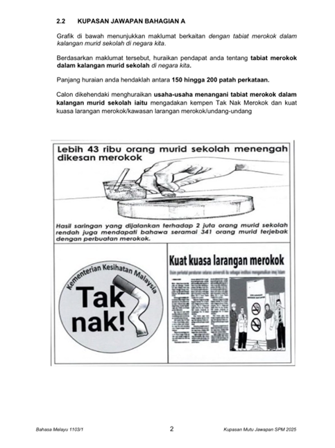 Kupasan Mutu Jawapan Bahasa Melayu SPM 2025 2 Kupasan Mutu Jawapan Bahasa Melayu SPM 2025