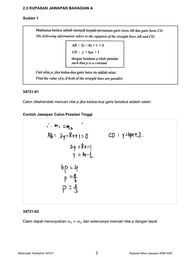 Kupasan Mutu Jawapan Add Math SPM 2025