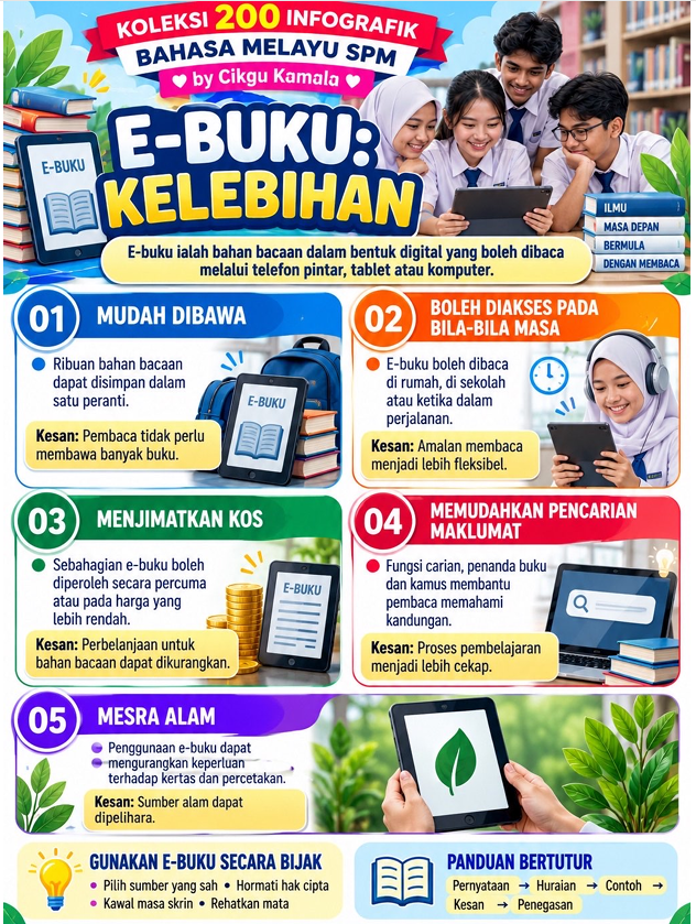 Infografik UBBM SPM Tema: MEMBACA ILMU
