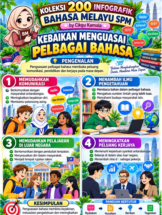 Infografik UBBM SPM Tema: BAHASA
