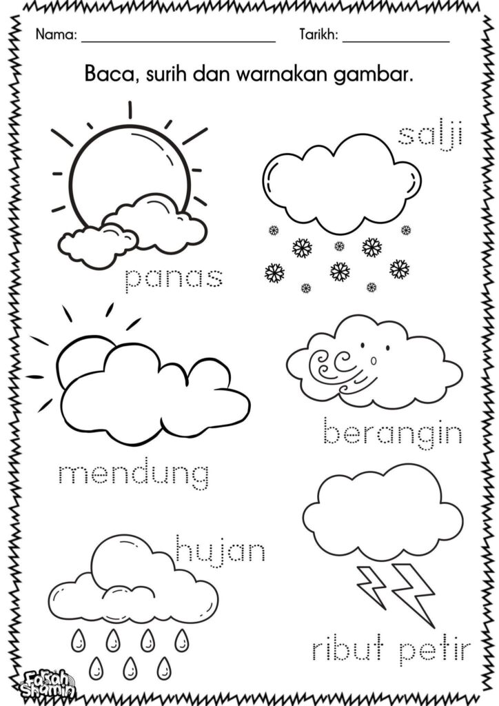 Latihan Prasekolah Tema Cuaca